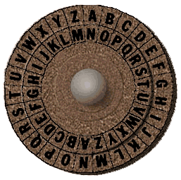 Disco del cifrario di cesare, usato per Criptare e Decriptare